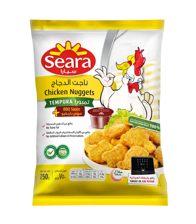 سيارا ناجتس دجاج تيمبورا + صلصة باربيكيو، 750جم