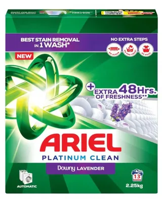 Ariel Fast Dissolving Laundry Detergent Powder Lavender, 2.25kg