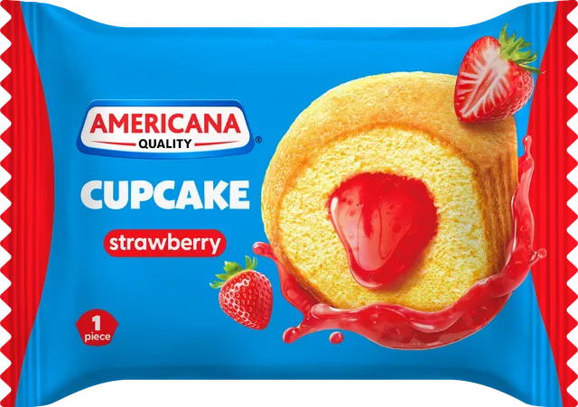 Americana Strawberry Cupcake, 18x28g