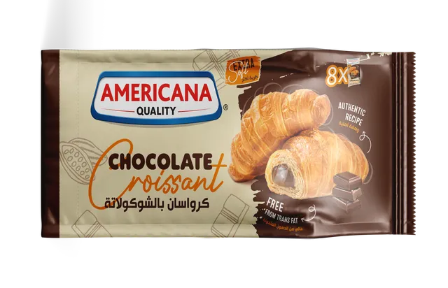 Americana Soft Chocolate Croissant Trans Fat Free, 8x65g
