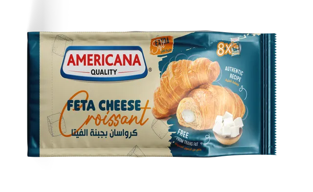 Americana Soft Feta Cheese Croissant Trans Fat Free, 8x65g