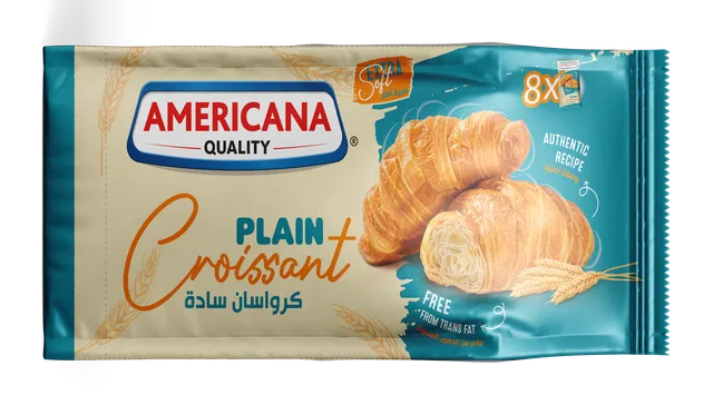 Americana Soft Plain Croissant Trans Fat Free, 8x60g