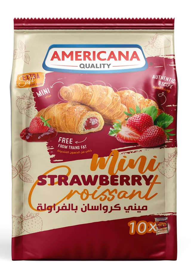 امريكانا ميني كرواسان بالفراولة 10 × 22 جم