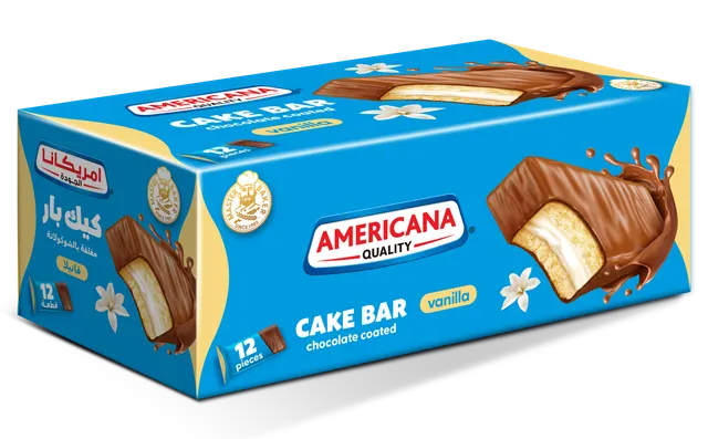 Americana Chocolate Coated Vanilla Cake Bar, 12x35g