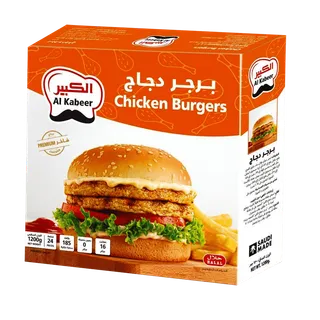 الكبير برجر دجاج مجمد 24 Pieces, 1200g