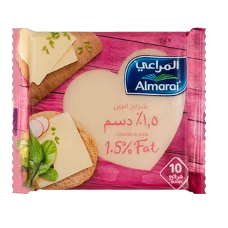 المراعي شرائح جبن 1.5% دسم، 200جم