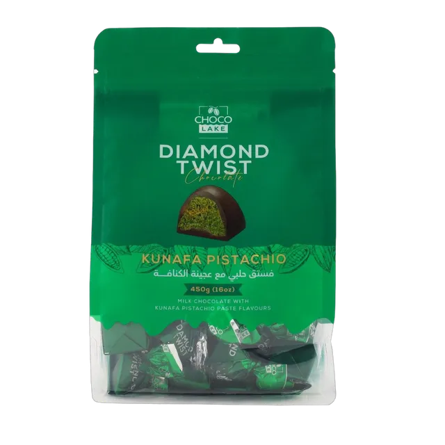 Choco Lake Diamond Twist Milk Chocolate Kunafa Pistachio