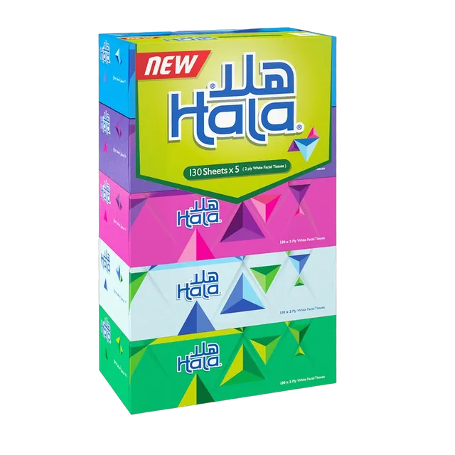 Hala White Facial Tissues 2ply