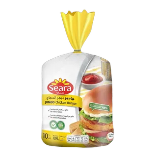 Seara Unbreaded Chicken Burger Jumbo, 1kg