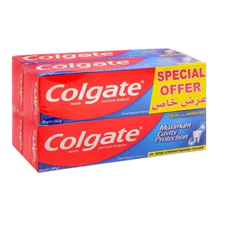 Colgate Regular Fluoride & Calcium Toothpaste (Special Offer), 4x100ml
