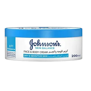 جونسونز كريم وجه وجسم Skin Balance للبشرة الجافة والحساسة، 200ml