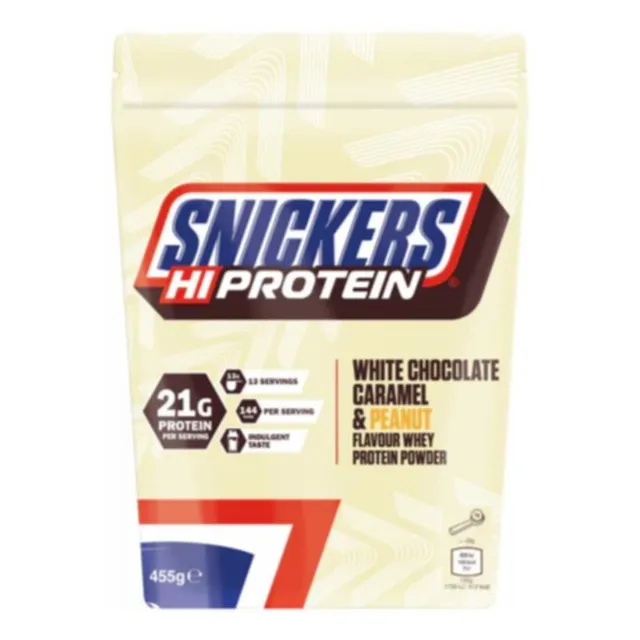 Snickers Hi Protein White Chocolate Caramel & Peanut Whey, 455g