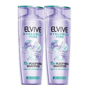 L'Oreal Paris Elvive Hyaluron Pure Shampoo, 2x400ml