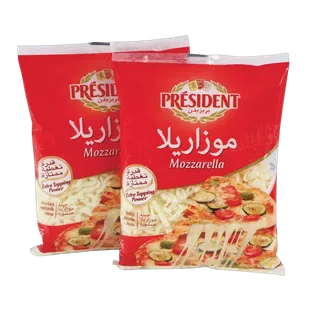 President Shredded Mozzarella Cheese, 2x200g