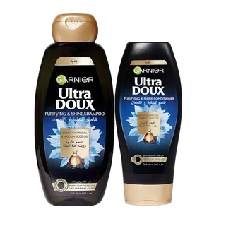 Garnier Ultra Doux Charcoal Shampoo, 400ml + Conditioner, 360ml