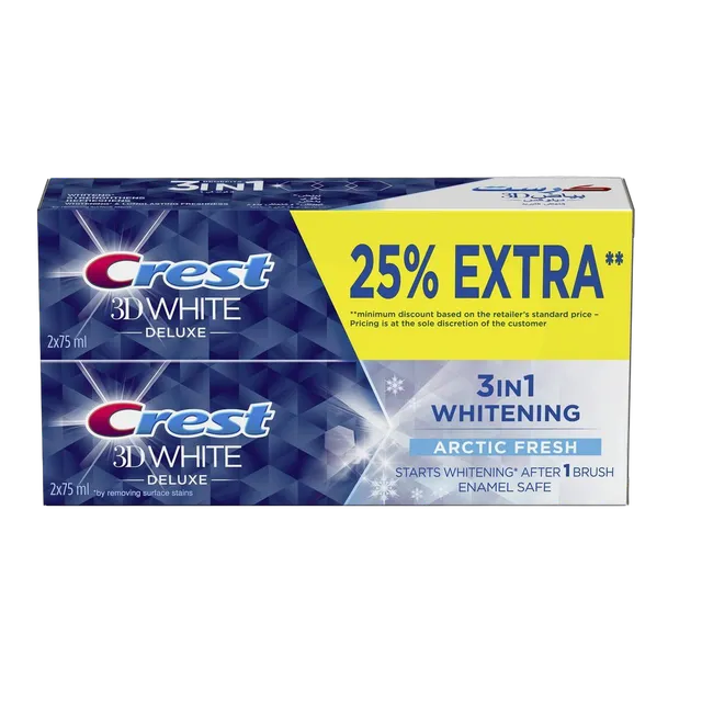 كريست 3D وايت أركتيك فريش معجون أسنان، 2x75مل