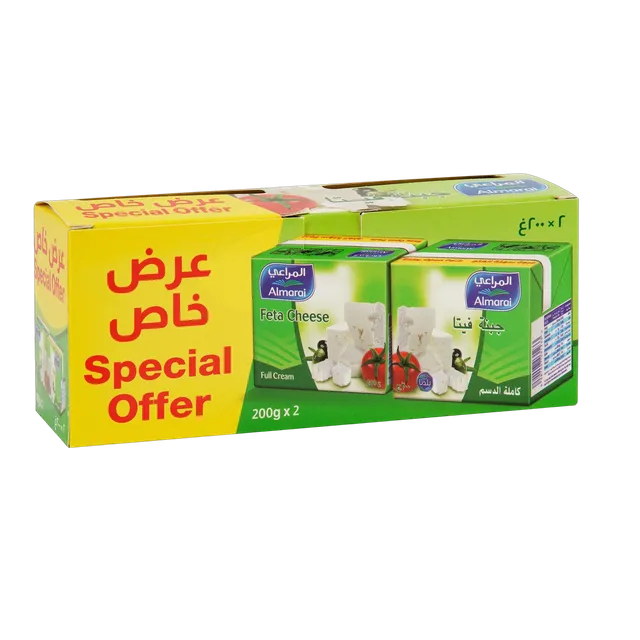المراعي جبنة فيتا كاملة الدسم عرض خاص، 2x200جم