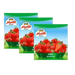الأهرام فراولة، 3×400 جم