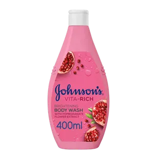 جونسونز غسول جسم فيتا-ريتش المفتح بخلاصة زهر الرمان، 400ml