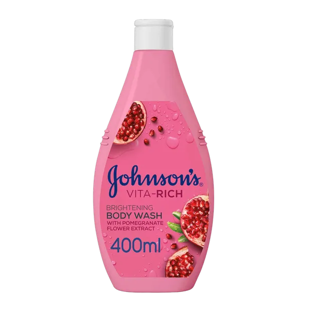 جونسونز غسول جسم فيتا-ريتش المفتح بخلاصة زهر الرمان، 400ml
