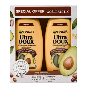 Garnier Ultra Doux Avocado Shampoo, 2x400ml