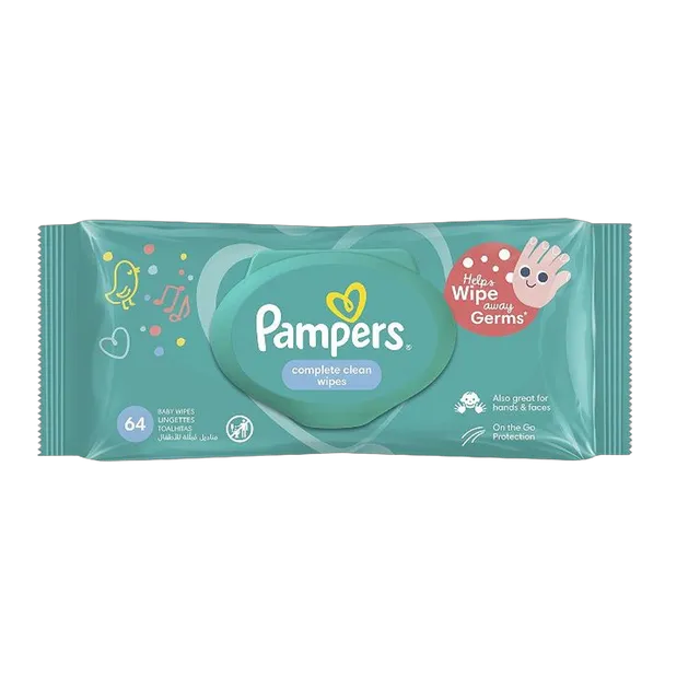 Pampers Complete Clean Baby Wipes, 64 wipes