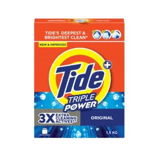 Tide Laundry Detergent Powder Triple Power Original, Semi-Automatic, 1.5kg