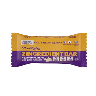 Grapeful Vegan Mighty 2 Roasted Peanut Bar, 40g