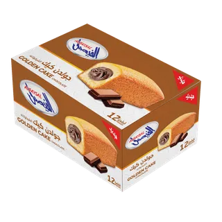 Al Faysal Golden Cake Filled With Chocolate Cream (12 Pieces), 384g