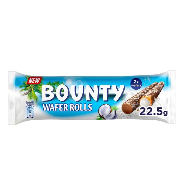 Bounty Chocolate Milky Coconut Rolled Wafer