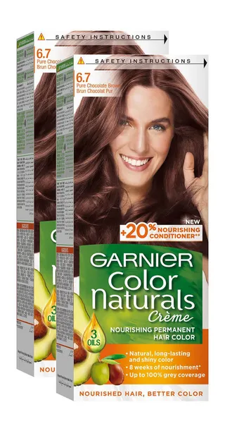 Garnier Color Naturals 6.7 Pure Chocolate Brown Hair Color 2 Pieces
