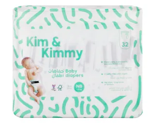 Kim & Kimmy New Born 5kg Diapers, 32 Count