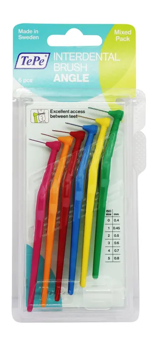 Tepe Interdental Brush Angle Mixed Pack, 6 Pieces