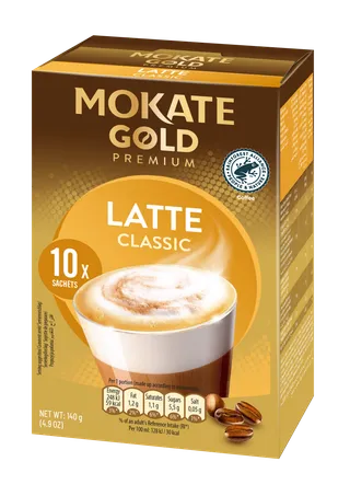 Mokate Gold Classic Flavour Latte, 10x14g,140g