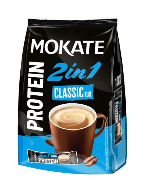 Mokate 2in1 Protein Classic Coffee Sachets, 10x8g, 80g