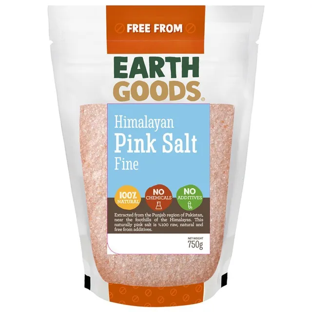 Earth Goods Organic Himalayan Pink Salt Fine, 750g