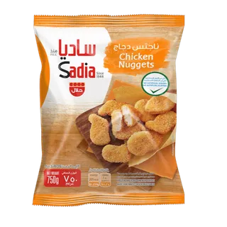 ساديا - نجتس دجاج بالبقسماط مفرزنة 750 جرام