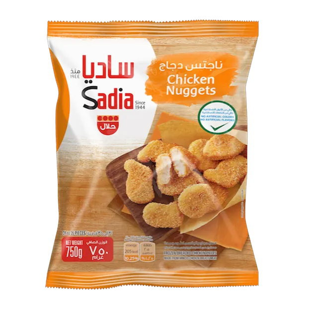 ساديا - نجتس دجاج بالبقسماط مفرزنة 750 جرام