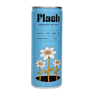 Flash Blue Carbonated Soft Drink Can, 250ml