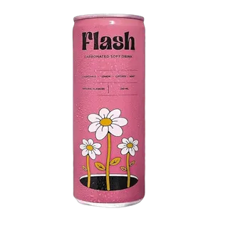 Flash Pink Carbonated Soft Drink Can, 250ml