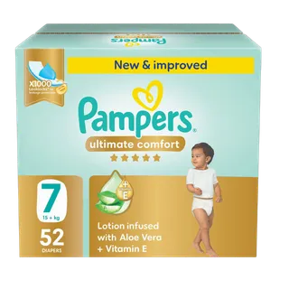 Pampers Ultimate Comfort Diapers Size 7, 52 Pieces