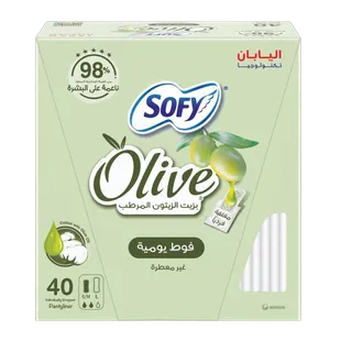 Sofy Olive Pantyliner Unscented, 40 Pieces