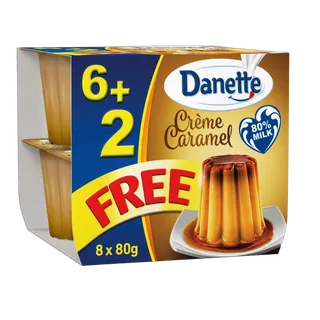 Danette Creme Caramel Dessert, 8x80g