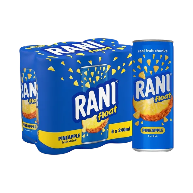 راني أناناس فلوت مشروب علبة، 6x240ml