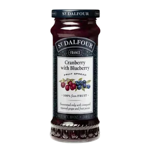 St Dalfour No Added Sugar Cranberry with Blueberry Jam, 284g