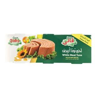Green Valley White Meat Tuna Sunflower Oil, 3 Pieces