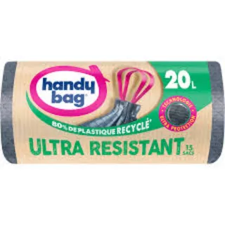 Handy Bag Ultra Resistant Trash Bags, 15 Pack