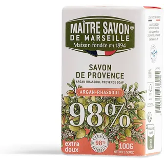 Maitre Savon de Marseille Argan Rhassoul Bar Soap, 100g
