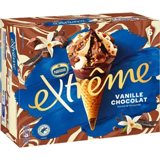 Nestle Extreme Vanilla And Chocolate Ice Cream Cones, 6 Pcs