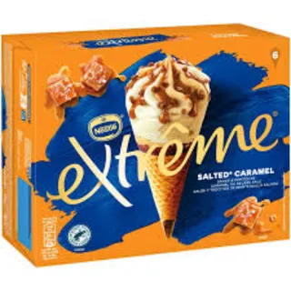Nestle Extreme Salted Caramel Ice Cream Cones, 6 Pcs